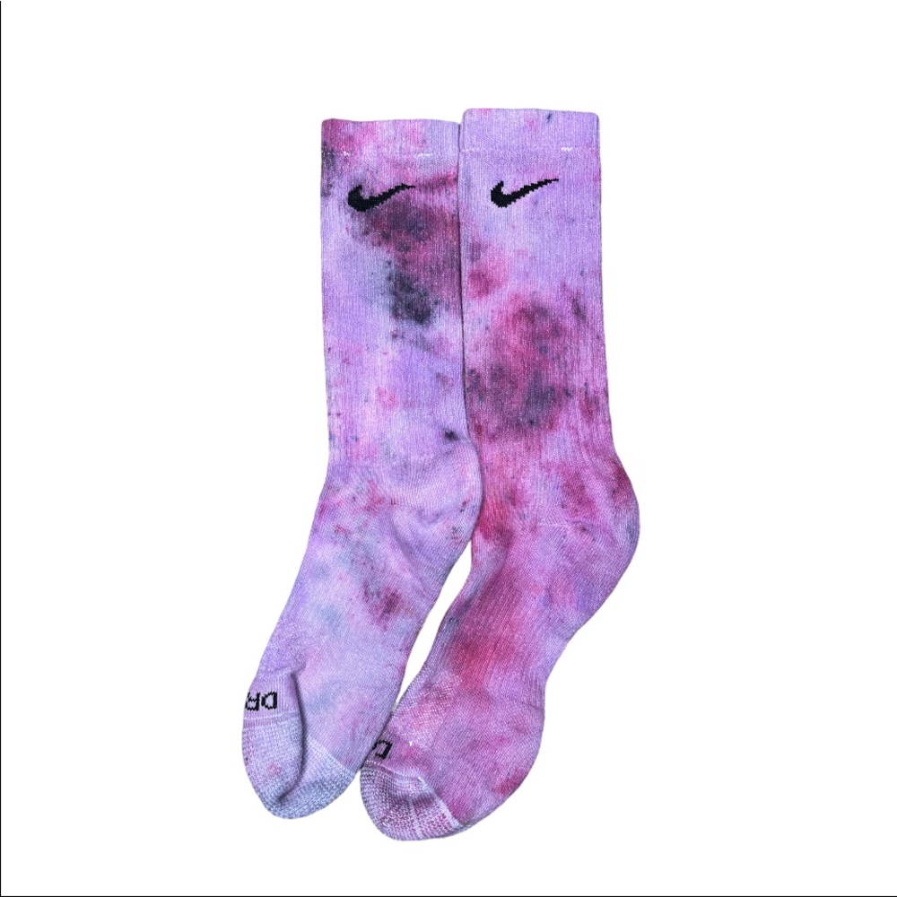 Nike Ice Dyed Galaxy Socks Pink and Grey - Picture 3 of 4